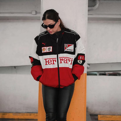 White Ferrari Team Jacket